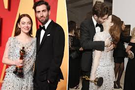 Emma Stone kisses husband Dave McCary at Oscars 2024 party