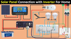 To transport the dc power to the inverter, connect the wire to the circuit breaker from the battery. Solar Panel Connection For Home With Inverter Solar Panel For Home Electrical Technician Youtube