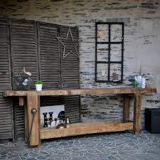 Ancien Etabli D Atelier 189 Sur Grisgroseille Com Etable Mobilier De Salon Etabli Bois