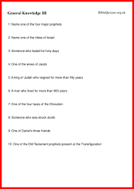 Printable bible trivia questions with answers. Bible Trivia Quizzes