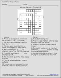 So next time you want to boost your child's knowledge about winter, adjectives, division or ocean animals, print out our crossword puzzles and add a little joy to the usual homework routine. Crossword Puzzle And Word Search Winter Olympics Sports Vocabulary Abcteach