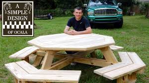 These free diy outdoor table plans will show you how to build a table that you can enjoy all year round. Build An Octagon Picnic Table Part 1 Youtube