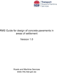 Rms Guide For Design Of Concrete Pavements In Areas Of