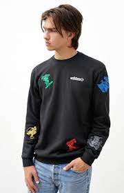 Adidas X Disney Goofy Crew Neck Sweatshirt At Pacsun Com