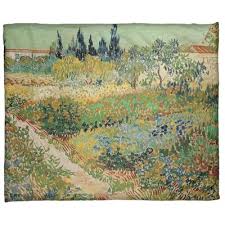 East Urban Home Vincent Van Gogh Bluhender Garten Mit Pfad Fleece Throw Tapestry Nature Wall Tapestry Van Gogh