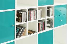 Modern wall mount storage shelf cd media storage rack wooden unit 4 cubes. Ikea Kallax Expedit Shelf Cd Insert Tray Tray For 60 Cds Rear Etsy
