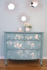 Shades Of Blue Interiors Blue Bird Dresser Furniture Makeover Painted Furniture Stencil Furniture