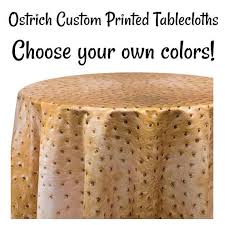 Ostrich Hide Custom Printed Ostrich Print Tablecloth Custom Print Table Cloth Prints