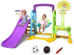 Egal ob outdoor oder indoor rutschen beides bietet euren kindern jede menge spaß. Costway 6 In 1 Spielplatz Kinderrutsche Kaufland De