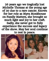 26 years ago we tragically lost Michelle Thomas at the young ...
