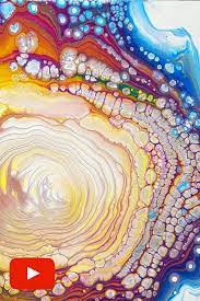 Cloud Effect Acrylic Pour Fluid Art Tutorial By Olga Soby From Smart Art Materials Beautiful And Soft Cells Acrylic Pouring Art Acrylic Pouring Pouring Art