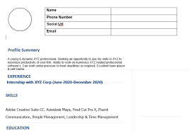 Chennai, trichy, bengaluru / bangalore education : Best Cv Format For Freshers With Resume Template For Freshers