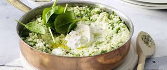 Spinat Gerstotto Mit Burrata Migusto Spinat Lebensmittel Essen Rezepte