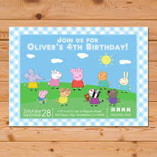 Instant download files are available to download almost instantly, all your little one will love this beautiful coco complete birthday party kit! Peppa Pig Invitation Blue Checkered By Partyprintables37 On Zibbet