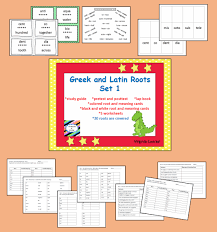 Need To Teach Or Review Latin And Greek Roots This Packet Can Help There Are 20 Roots Covered With Word Meaning Cards Latin Roots Phonics Words Word Study