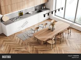 White kitchen table with tile top. Stylish Interior White Image Photo Free Trial Bigstock