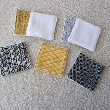 7 Lingettes Demaquillantes Lavables En Eponge Blanche Et Tissus Japonais Asan Lingettes Demaquillantes Tuto Couture Lingette Lingettes Demaquillantes Lavables