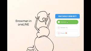 Use lightly sketched pencil lines first for the structure. Oneline Snowman Lifting His Head Youtube