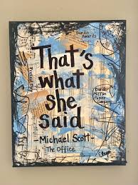 The Office Nbc Tv Show Michael Scott Steve Carrell Funny Quote Etsy In 2020 Office Art Cute Paintings Boyfriend Gifts