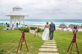 Bridal Entrance At The Paradisus Cancun Hotel Cloudy Day Gorgeous Ocean View White Gaze Cancun Wedding Photography Cancun Destination Wedding Cancun Wedding