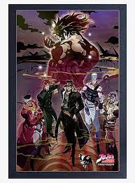 Jojo S Bizarre Adventure Stardust Crusaders Group Framed Poster Jojo S Bizarre Adventure Jojo Bizarre Jojo Bizzare Adventure