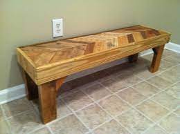 I built a wood bench for my tiny front porch! Chevron Bench Chevron Pallet Wood Bench Salvaged Wood Bench Pallet Wood Bench Facebook Com Reviv Salvaged Wood Bench Wood Pallets Reclaimed Wood Furniture