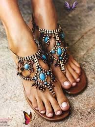 Parmak Arasi Sandalet Modelleri Mavi Boncuklu Parmak Arasi Sandalet Modelleri Mavi Boncuklu Sadekadinlar Rhinestone Sandals Flip Flop Shoes Beaded Flip Flops