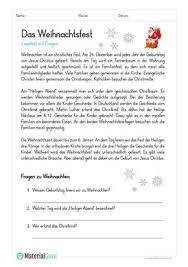 Arbeitsblatt Lesetext Das Weihnachtsfest Lernen Tipps Schule Lesen Lernen Ratsel Zum Ausdrucken