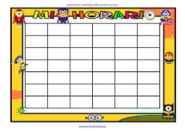 Plantillas Para Horarios Divertidos En Word Hazte Tu Horario Horario De Clases Plantilla Horario Escolar Horario Escolar