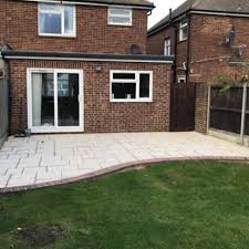 Our Lovely New Curved Garden Patio Using Ashbourne Mixed Sized Paving Packs From B Q Beautifulgardenideas Patio Garden Design Curved Patio Patio Garden
