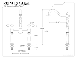 Kingston brass kitchen faucet vintage w/sprayer 8 polished chrome ks1761albs. Polished Chrome Kingston Brass Ks1071al Victorian Widespread Vessel Sink Faucet 8 1 2