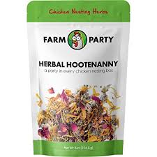 What herbs are good for chickens. Buy Farm Party Herbal Hootenanny Nesting Herbs For Chickens 8 Ounces Keeps Chicken Nesting Boxes Fresh Natural Nesting Box Blend For The Chicken Coop Online In Indonesia B07xbn4mst