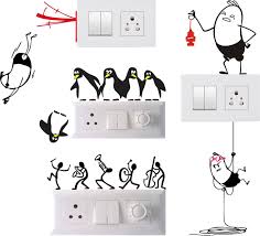 Funny Cartoon Light Switch Board Wall Decor Stickers Wall Art Diy Paint Simple Wall Paintings Diy Wall Painting