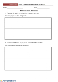 grade 3 multiplication word problems worksheet