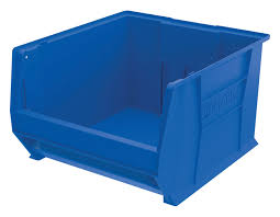 Steel cabinets combine with unbreakable polyethylene bins to create an efficient, secure storage system. Akro Mils Heavy Duty Stackable Super Size Stackable Storage Bin 18 1 2 X 20 X 12 In Polypropylene Blue