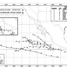 Eastern North Pacific Basin Track Chart For 2000 A Storm