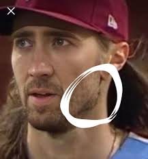 Phillies RP Matt Strahm looks so much like Nic Cage that he decided to get  a Declaration of Independence Glove 😂