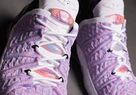 This edition of the nike lebron 18 features a mix of purple, pink, and blue hues covering its flyknit upper paired with white tongues, laces, and midsole. Nike Lebron 18 Gs Multi Color Chlorine Blue Cw2760 900 Sneaker Debut