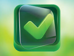 App Icon Design Clear Green Check On Glass App Icon Design Mobile App Icon Icon Design