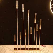 Transform your dining room table with fun and colorful table decorations, like candle holders, table vases, napkin rings, candles, and other decorative objects. 10 Heads 165cm Tall Gold Candelabra Candle Holder Wedding Table Centerpiece Stands Sandra Chair Covers