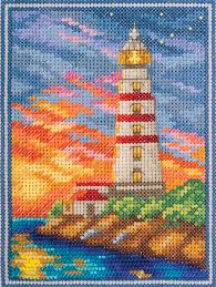 ✽ designer has artist's permission to use the picture as a base for cross stitch pattern. Panna Crimean Lighthouse Cross Stitch Kit 123stitch