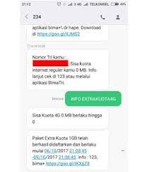 Cara dapatkan kuota internet gratis dengan sms. Cara Mendapat Kuota Internet Gratis Tri Terbaru 2018