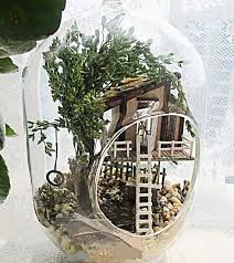 Tree House Terrarium Diy Kit Set Elf Gnome Fairy House In Tinyterrariumideas Terrarium Diy Fairy Garden Diy Fairy House