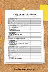 Baby Shower Checklist Editable Google Sheets Template Etsy Baby Shower Planner Custom Templates Baby Shower Checklist