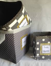 Cubes De Rangement Au Fil Rouge Cube Rangement Rangement Tissu Rangement