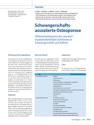 Pdf Schwangerschaftsassoziierte Osteoporose Differentialdiagnose Des Banalen Muskuloskelettalen Schmerzes In Schwangerschaft Und Stillzeit