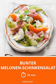 Bunter Melonen Schinkensalat Rezept Rezepte Salat Eat Smarter Low Carb