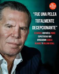 Si lo dice él, nosotros le creemos! Julio César Chávez habló en el podcast  KOlmenero y no dudó en tirarle a Canelo y Scull por su muy pobre desempeño  en Arabia. “Fue