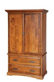 Huge wooden portable closet 4 rods bedroom wardrobe storage+free 4 storage boxes. Wood Armoire Wardrobe From Dutchcrafters Amish Furniture