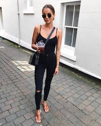 Black On Black Black Casual Outfits Black Summer Outfits Fashion